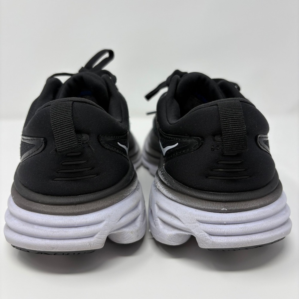 Hoka Bondi 8 Women's Size 6D Wide Running Shoes Black White 1127954 BWHT - Picture 6 of 7